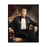 Donald Trump Art Print Poster, Official Presidential Portrait Artwork Wall Decor, President Art Gallery Collection, Patriotic Historical Painting, Vintage Gallery Art for Bedroom, Livingroom Decor