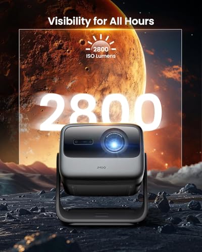 JMGO N1S Ultra 4K Triple Laser Projector with WiFi and Bluetooth, 2800 ISO Lumens, Google TV, 360° Sensorless Picture Correction, 300", HDR10, 20W Dolby Digital Plus, 3D-Active, Smart and Portable - Image 2
