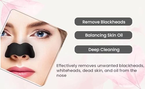 Image of Woffely Skincare Cleansing Charcoal Nose Strips for Women and man- Blackhead Remover & Pore Cleanser (20 Strips)