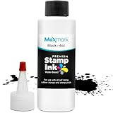 MaxMark Premium Refill Ink with Control Tip Bottle for Self-Inking Stamps, Black Color - 4 oz.
