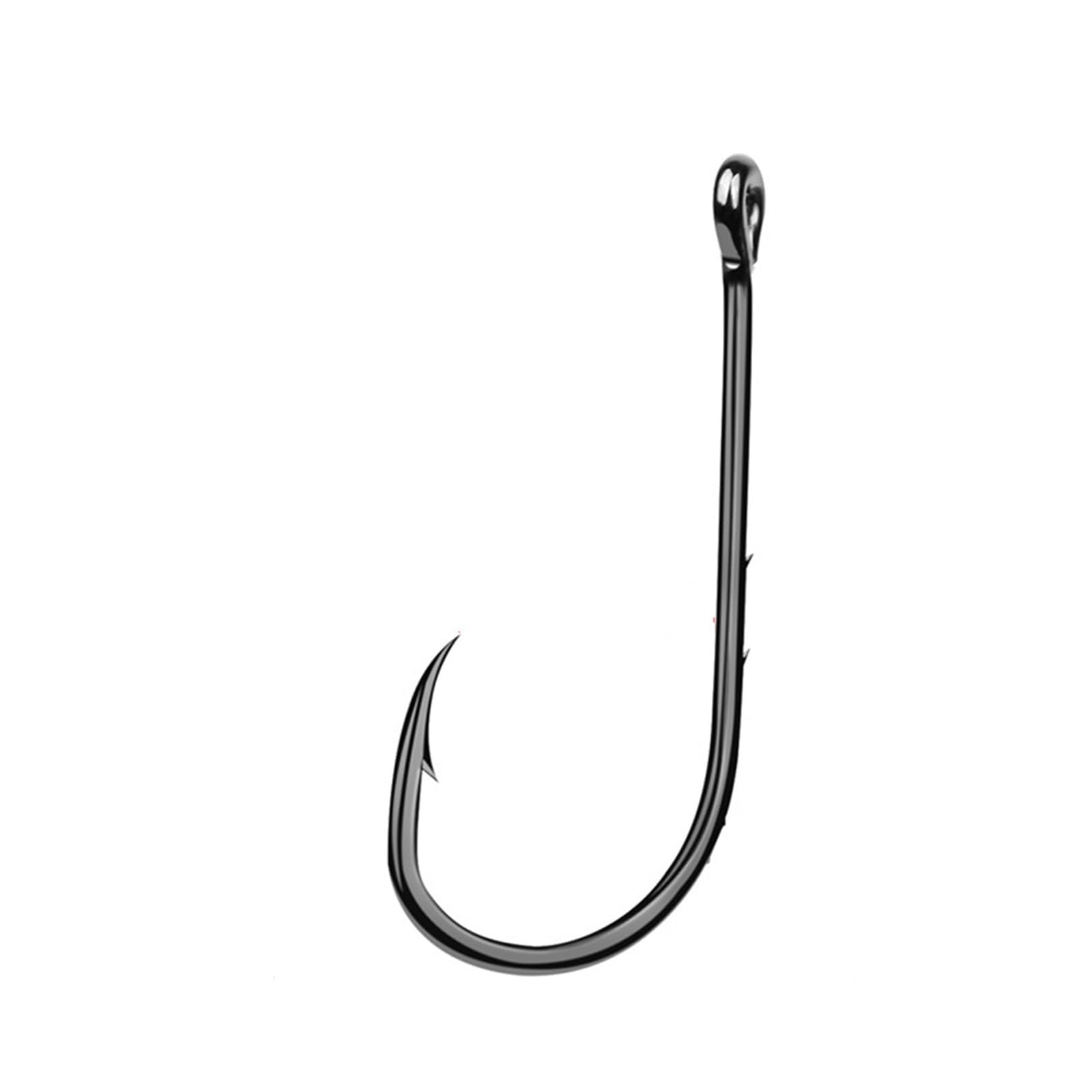 Amo da Pesca, Ami da Pesca, Ami spinati Amo da Pesca Singolo in Acciaio ad Alto tenore di Carbonio Attrezzatura da Pesca con Gambo Lungo Amo da Pesca Jig Ami da Pesca 100 Pezzi (Size : 30)