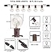 Abeja 50Ft Outdoor Patio String Lights with 53 Clear Globe G40 Bulbs,UL Certified for Patio Porch Backyard Deck Bistro Gazebos Pergolas Balcony Wedding Gathering Parties Markets Decor, Brown Wire