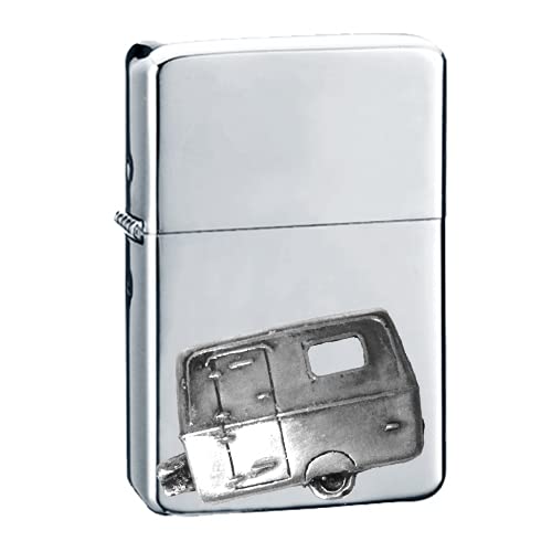 Briquet à essence argenté Ref317 pour vos soirées et sorties en plein air