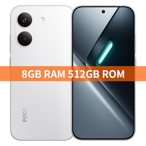 XIAOMI Poco X8 Pro 5G Smartphone, 8 + 512 GB, Android 16, Weiß, Mediatek Dimensity 8500 Ultra, Ultra-helles AMOLED-Display, 6500 mAh, 100 W, 50 MP Sony IMX882, mit Ladegerät – Bild 5