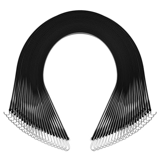 50 Pack 21" Rubber Bungee Cords