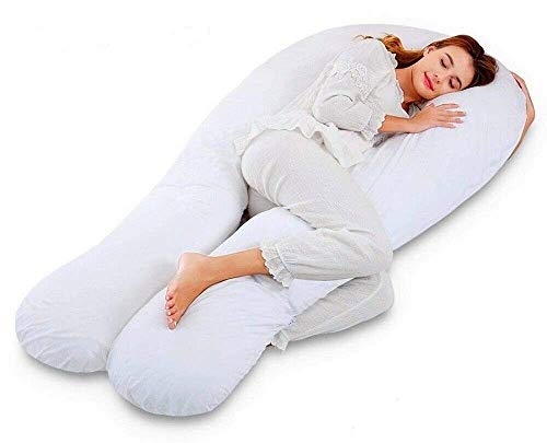 12 FT Long C U Shaped Deluxe Full Body Cuddly & Maternity Pregnancy Support Pillow - Made in the UK