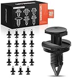 A-Premium Bumper Clips 9mm Nylon Push Pin Piller Door Moulding Retainer Compatible with Jeep Renegade BU 2015-2022, Fiat 500X 2016-2022, 500L 2014-2020, 20-Pack (2.12 oz)