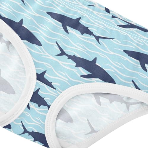Joisal Dark Sharks Light Blue Girls Underwear Toddler 2t Cotton Panties Little Girl Personalized Kids Briefs Undies4