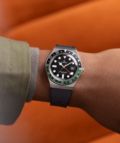 Miniatura 7 de Timex Men's Q GMT 38mm Synthetic Rubber Strap Watch