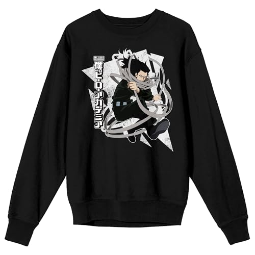 My Hero Academia Aizawa Adult Black Crew Neck Long Sleeve Sweatshirt