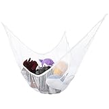 Stuffed Animal Hammock Toy Storage: Hanging Net Corner Wall Organizer for Storing Plush Toys, Pool...