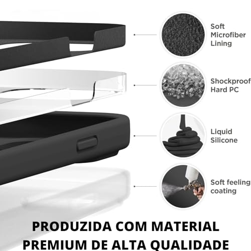 Capa Capinha Tpu Silicone Fosca Para Motorola Edge 50 Pro 5g Interior Dentro Fosco Macio (Preta)