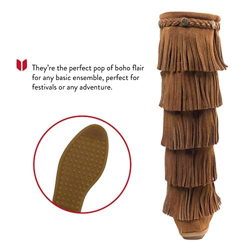 Minnetonka 1658_DUSTY BROWN Women'S 5-Layer Fringe Boot,Dusty Brown,6 M Us thumb #3