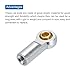 MECCANIXITY M3xL19mm Lever Steering Linkage Tie Rod Ball Head Link Joint End Metal Silver Tone for RC Crawler Car Pack of 10