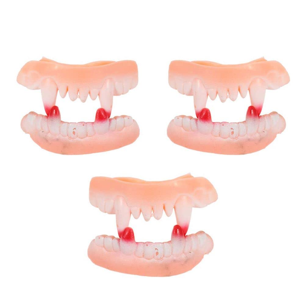 Sponsored Ad - Teeth Gag Teeth Ugly Fake Teeth Bob Teeth Troubled Teeth Vampire Fangs Teeth for Halloween Decoration Theme Costume Party Favors (Pack of 3)