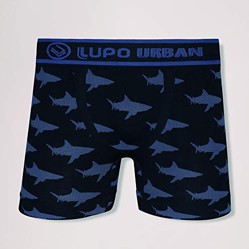 Cueca Boxer em Microfibra Tubarões Lupo Preto M