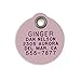 LuckyPet Pet ID Tag - Funny Dog & Cat Tag: Heckin' Lost - Call My Hooman on Front & Your Personalized Info Engraved on Back - Durable Plastic Tag - Size: Large, Color: Pink