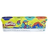 Hasbro E4867AS00 Play-Doh Modeling Compound 4-Pack of 4-Ounce Cans (Wild Colors)