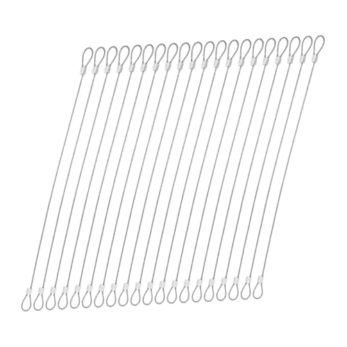 Alipis Stainless Steel Safety Cable Loops 20pcs Wire Rope Aluminum Sleeve for Steel Cable Wires