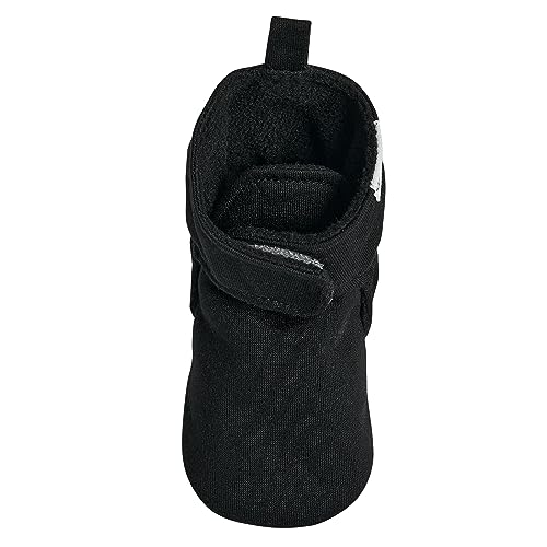 Gerber Baby Fleece Lined Wrap Fasten Non Skid Soft Slipper Booties, Black, 3-6 Months - image 4