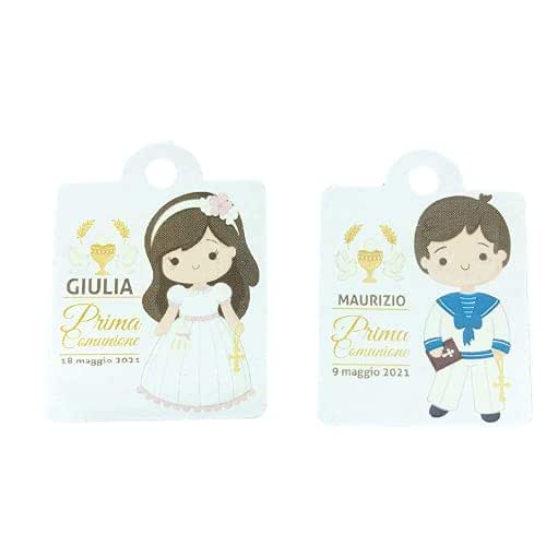 15 Cartellini Personalizzati Animali Safari - Bigliettini Per Bomboniere Compleanno Battesimo Con Nome - Foto 3