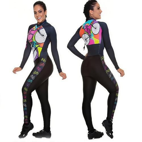 Body pour le cyclisme une pièce manches longues pantalon long femme
