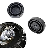 Fluher 2 PCS Car Forward Light Dust Cover, 2.16-3.74' Silicone Waterproof Sealing Extension Cover, Car Bulb Housing Cap with Threaded Fastening, Universal for Vehicle Accessories (Black)