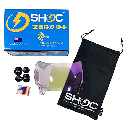 Shoc Zero G Plus Visor for Riddell SpeedFlex Football Helmets Mirror Spectrum