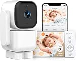 Dual-Mode Baby Monitor, Reliable 1080P HD Video Monitor with Camera | Hybrid Wi-Fi & No Wi-Fi Connection, App & Monitor Control, 1000ft Range, Long-Lasting 5000mAh Battery, Night Vision