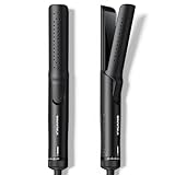 Wavytalk Airflow Styler Curling Iron, Cool Curl, 360° Cool Air Lock in Style for Lasting Curls, Reduces Damage, 2 in 1 Hair Straightener and Curler, 1.25 Inch, Anti-Scald for Short Long Hair