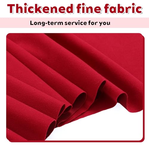 Zelphvt Pool Table Felt 8.5ft Red Billiard Cloth with 6 Cloth Strips for Bars Clubs Hotels Billiard Table