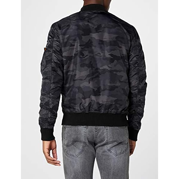 ALPHA INDUSTRIES Bomberjack voor heren, zwart (Black Camo 125), XXL