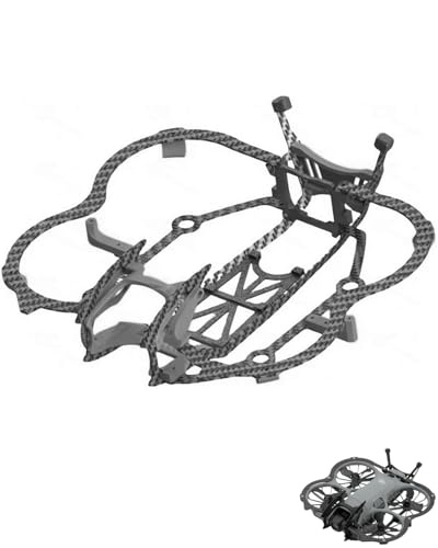 Kit protection DJI Neo 2 coque carbone gris accessoire anti-choc helice et cardan drone