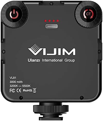 ULANZI VL-81 Luz de vídeo LED bicolor de 3000 mAh com Softbox – 3200K-5600K + CRI95 luz de câmera recarregável, 3 suportes frios para DSLR/GoPro/Sony/Canon/iPhone, filmagem Vlog TikTok ao vivo e ULANZI VL-81 Luz de vídeo LED bicolor de 3000 mAh com Softbox – 3200K-5600K + CRI95 luz de câmera recarregável, 3 suportes frios para DSLR/GoPro/Sony/Canon/iPhone, filmagem Vlog TikTok ao vivo e