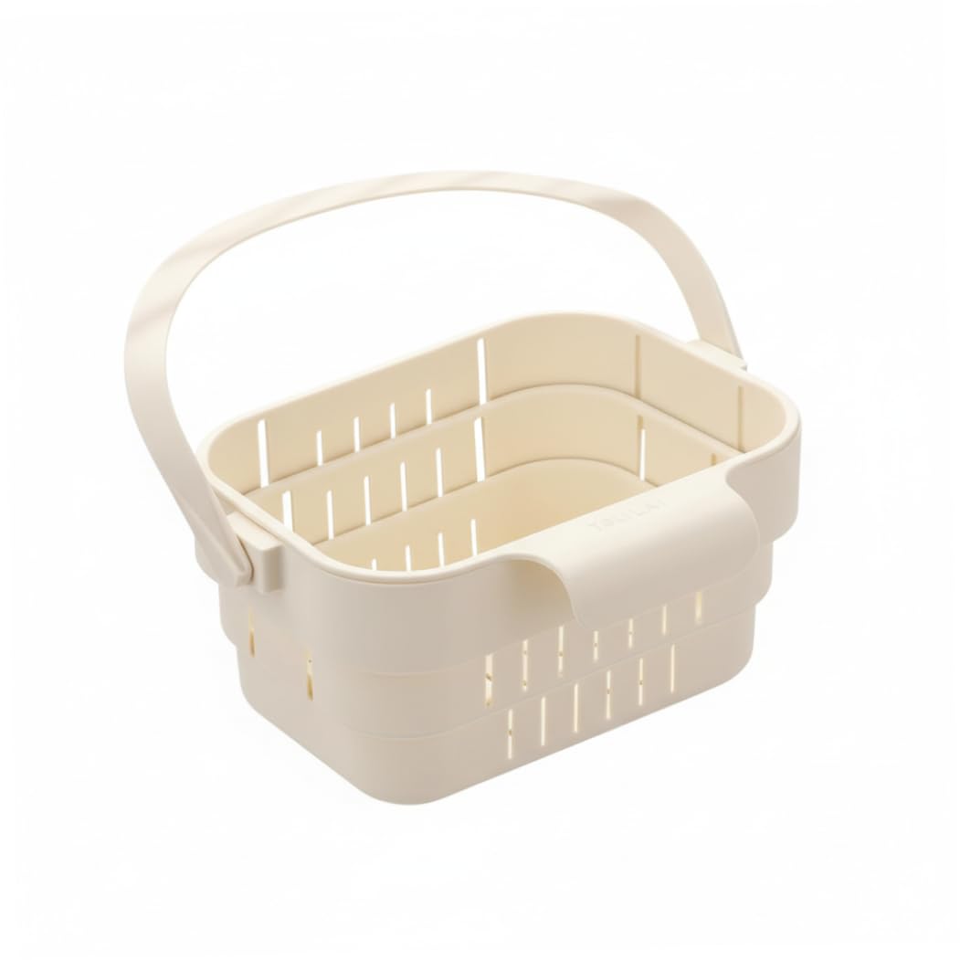 Bonalake Sink Food Catcher Basket, Kitchen Sink Food Catcher Foldable Strainer Basket With Detachable Filter - White Plastic, Fits Most Kitchen Faucets