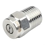 Accarugty Ugello per idropulitrice in acciaio inossidabile 304 con punta da 1/4" Meg Tip 0° 15° 25° 40° Ventilatore Spray Jet Wash per attrezzature elettriche esterne Pulizia del giardino Fognatura