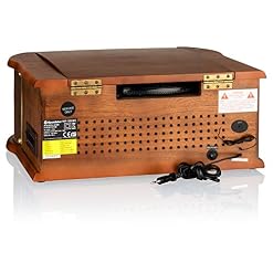 Roadstar HIF-1993BT HiFi rétro Bois avec Tourne-disques (Bluetooth, FM, CD) Couleur Bois - Les Beatles, Paul McCartney, John Lennon, RIngo Starr, George Harrison Roadstar HIF-1993BT HiFi rétro Bois avec Tourne-disques (Bluetooth, FM, CD) Couleur Bois – Image 5