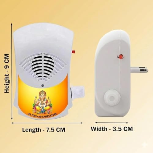 35 in 1 Mini Gayatri Mantra Chanting Box | Hindu God Mantra Player for Puja, Meditation and Spiritual Worship | Plug & Play Devotional Audio Device for Home Temple and Prayer - 2