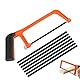 yotutun Metallsäge Klein 150 mm, Hand Bügelsäge mit 30 Austauschbarem Sägeblatt Mini Handsäge Eisensäge Holzsäge Junior Hacksaw Metallsaegebogen Sägen für Metall Holz Kunststoff