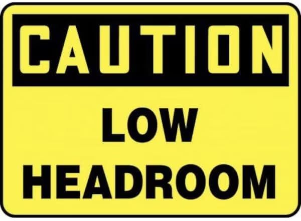 OSHA CAUTION SAFETY SIGN LOW, Mfr: FRMECR622XP-A
