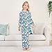 Bolaz Cute Fashion Lama Animals in Various Pose Loose Pajama Set, Long Sleeve Sleepwear Nightwear for 3-11 Y