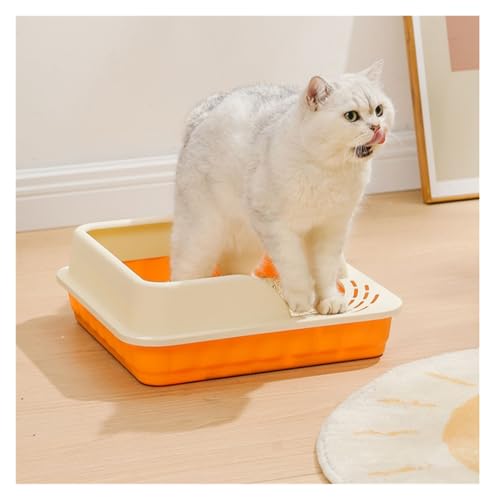 Caja de arena para gato con bordes semi cerrados y diseño abierto miniatura 3