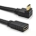 kenable RIGHT ANGLE 270 FLAT HDMI Extension Cable Plug To Female Socket 20cm (~8 inch)