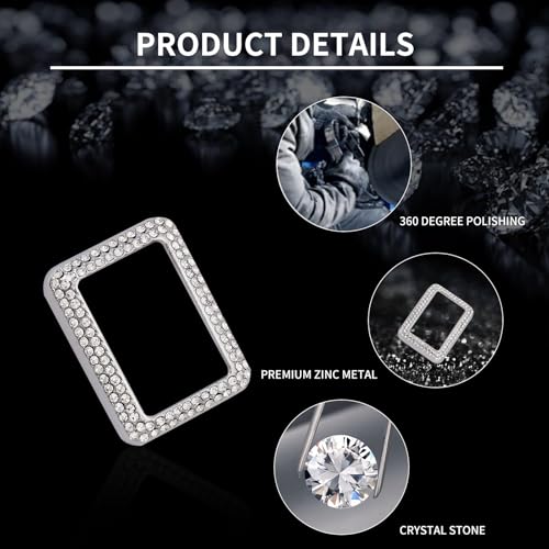 Image of Bling Hazard Warning Button Cover Sticker Fit for 11th Gen Honda Accord Civic CR-V 2024.(Silver 2)