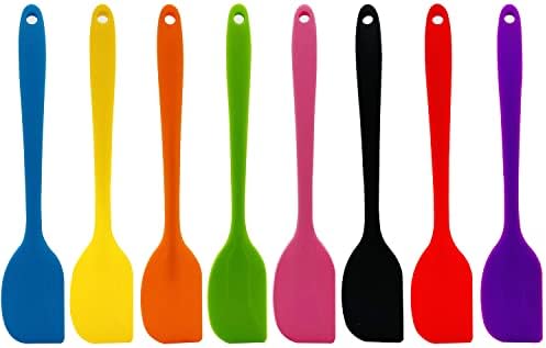 8 Pcs Silicone Spatulas, XYSMZM 8.3 inch Heat Resistant Non-Stick Rubber Spatula for Baking Cooking