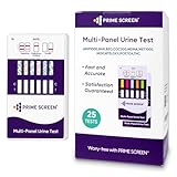 Prime Screen 12 Panel Multi Drug Urine Drug Test Card (AMP,BAR,BZO,COC,mAMP,MDMA,MOP/OPI 300,MTD,OXY,PCP,TCA,THC) - WDOA-7125 [25 Pack]