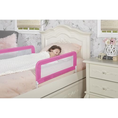 Dream On Me Lightweight Mesh Security Adjustable Bed Rail Double Pack with Breathable Mesh Fabric in Pink, 2 Count (Pack of 1) - image 7
