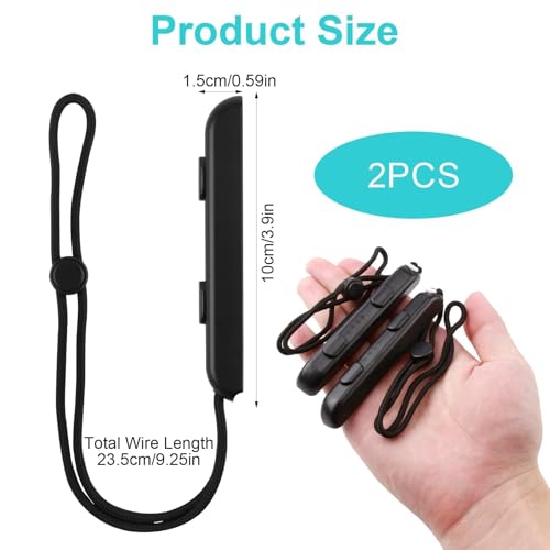 Pulsera compatible con Nintendo Switch, accesorios de interruptor de controlador, compatible con NS Switch Sport Game, 1 par de mango de repuesto Gamepad con tapas para joysticks - imagen 2