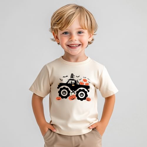 Toddler Halloween Shirts for Boys Kids Girls, Cute Spooky Pumpkins Ghosts Bats Witches and Monsters Halloween T Shirt: 2-6T2