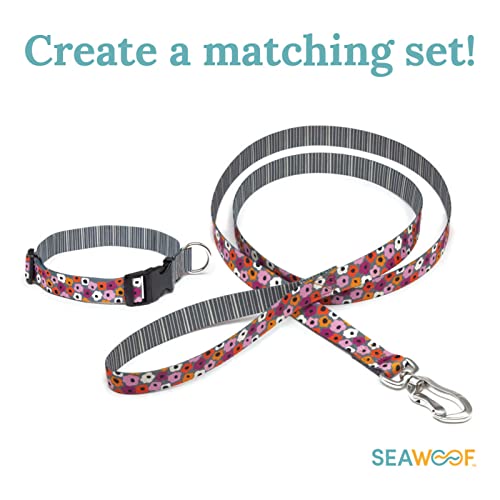 Seawoof Dog Leash - Eco-Friendly Recycled Plastic Puppy Leash For Training - Multi-Floral - 3/4" X 5' #TOP2